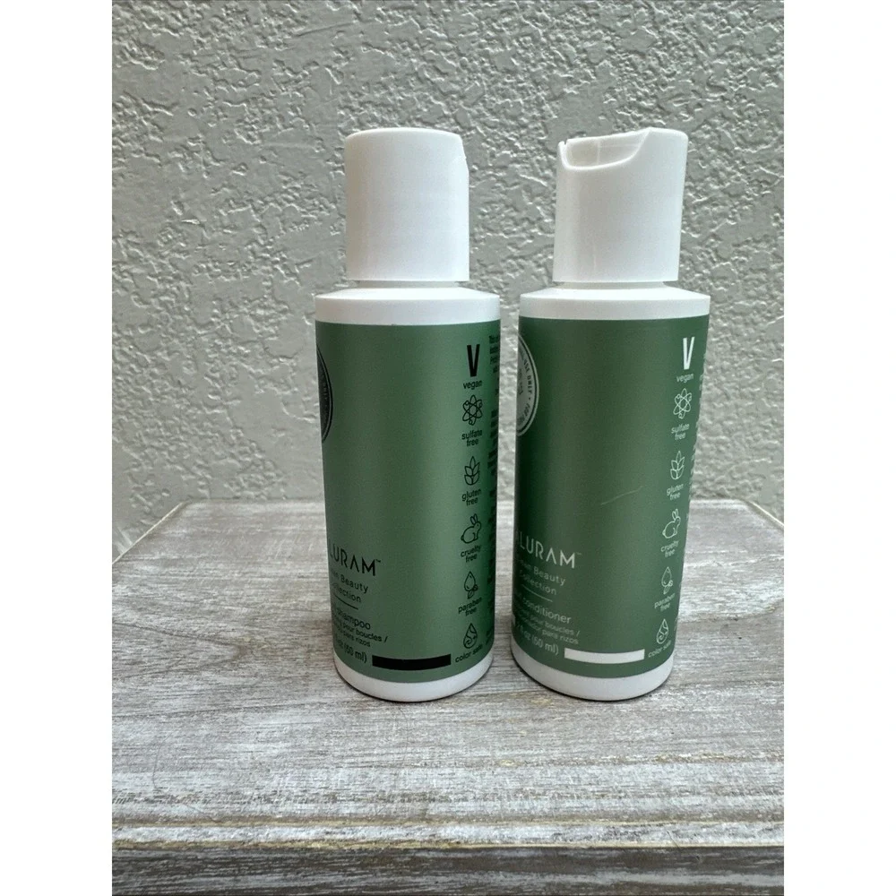 $11 🌙 Aluram Clean Beauty Curl Shampoo & Conditioner Duo Travel 2oz NEW